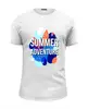 Заказать мужскую футболку в Москве. Футболка базовая Summer от T-shirt print  - готовые дизайны и нанесение принтов.