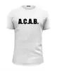 Заказать мужскую футболку в Москве. Футболка базовая A.C.A.B. от sawabcrew214 - готовые дизайны и нанесение принтов.