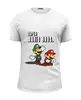 Заказать мужскую футболку в Москве. Футболка базовая Super Mario Bros. от game-fan - готовые дизайны и нанесение принтов.