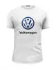 Заказать мужскую футболку в Москве. Футболка базовая Volkswagen от DESIGNER   - готовые дизайны и нанесение принтов.