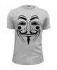 Заказать мужскую футболку в Москве. Футболка базовая Anonymous Mask от balden - готовые дизайны и нанесение принтов.