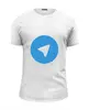 Заказать мужскую футболку в Москве. Футболка базовая Логотип Telegram от YellowCloverShop - готовые дизайны и нанесение принтов.