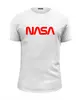 Заказать мужскую футболку в Москве. Футболка базовая NASA  от DESIGNER   - готовые дизайны и нанесение принтов.