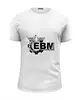 Заказать мужскую футболку в Москве. Футболка базовая EBM Deutschland Лого от Black Pimpf - готовые дизайны и нанесение принтов.