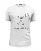 Заказать мужскую футболку в Москве. Футболка базовая Понедельник от MariYang  - готовые дизайны и нанесение принтов.
