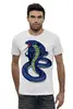 Заказать мужскую футболку в Москве. Футболка базовая Cobra Snake (Синяя) от matax - готовые дизайны и нанесение принтов.