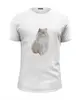 Заказать мужскую футболку в Москве. Футболка базовая Кошка от THE_NISE  - готовые дизайны и нанесение принтов.