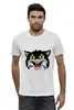Заказать мужскую футболку в Москве. Футболка базовая Кот (cat) от fanart - готовые дизайны и нанесение принтов.