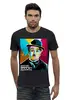 Заказать мужскую футболку в Москве. Футболка базовая Чарли Чаплин от Zamula - готовые дизайны и нанесение принтов.