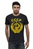 Заказать мужскую футболку в Москве. Футболка базовая Герб СССР от gopotol - готовые дизайны и нанесение принтов.