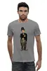 Заказать мужскую футболку в Москве. Футболка базовая Чарли Чаплин от T-shirt print  - готовые дизайны и нанесение принтов.