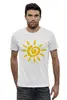 Заказать мужскую футболку в Москве. Футболка базовая Солнце - Sun от trend - готовые дизайны и нанесение принтов.