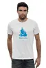 Заказать мужскую футболку в Москве. Футболка базовая Nirvana-blue от LINGAM ART | lingam.ord@gmail.com - готовые дизайны и нанесение принтов.