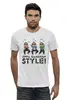Заказать мужскую футболку в Москве. Футболка базовая Каннам стайл от liya - готовые дизайны и нанесение принтов.