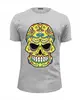 Заказать мужскую футболку в Москве. Футболка базовая Skull от ideboshir - готовые дизайны и нанесение принтов.