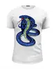 Заказать мужскую футболку в Москве. Футболка базовая Cobra Snake (Синяя) от matax - готовые дизайны и нанесение принтов.