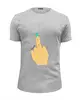 Заказать мужскую футболку в Москве. Футболка базовая Палец с маникюром от nikagyjf@gmail.com - готовые дизайны и нанесение принтов.