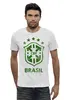Заказать мужскую футболку в Москве. Футболка базовая Сборная Бразилии от geekbox - готовые дизайны и нанесение принтов.