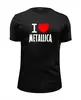 Заказать мужскую футболку в Москве. Футболка базовая «I love Metallica» от metallica - готовые дизайны и нанесение принтов.