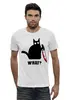 Заказать мужскую футболку в Москве. Футболка базовая Черный Кот от MariYang  - готовые дизайны и нанесение принтов.