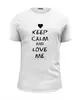 Заказать мужскую футболку в Москве. Футболка базовая Love Me от Just kidding - готовые дизайны и нанесение принтов.