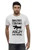 Заказать мужскую футболку в Москве. Футболка базовая Статус: злой, как собака! от Crowhouse - готовые дизайны и нанесение принтов.