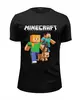 Заказать мужскую футболку в Москве. Футболка базовая Minecraft     от T-shirt print  - готовые дизайны и нанесение принтов.