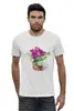 Заказать мужскую футболку в Москве. Футболка базовая цветы  от armonija - готовые дизайны и нанесение принтов.