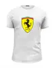 Заказать мужскую футболку в Москве. Футболка базовая Ferrari  от DESIGNER   - готовые дизайны и нанесение принтов.