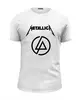 Заказать мужскую футболку в Москве. Футболка базовая Linkin Metallica от BURNSHIRTS - готовые дизайны и нанесение принтов.