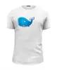 Заказать мужскую футболку в Москве. Футболка базовая Голубой морской кит-кашалот от Денис - готовые дизайны и нанесение принтов.