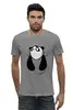 Заказать мужскую футболку в Москве. Футболка базовая Панда (Panda) от coolmag - готовые дизайны и нанесение принтов.