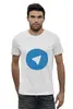 Заказать мужскую футболку в Москве. Футболка базовая Логотип Telegram от YellowCloverShop - готовые дизайны и нанесение принтов.