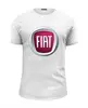 Заказать мужскую футболку в Москве. Футболка базовая FIAT  от DESIGNER   - готовые дизайны и нанесение принтов.