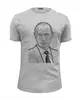Заказать мужскую футболку в Москве. Футболка базовая Владимир Путин от Vinli.shop  - готовые дизайны и нанесение принтов.
