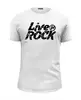 Заказать мужскую футболку в Москве. Футболка базовая Футболка LiveInRock от pirll - готовые дизайны и нанесение принтов.