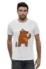 Заказать мужскую футболку в Москве. Футболка базовая Русский медведь от Easy-store - готовые дизайны и нанесение принтов.