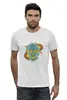 Заказать мужскую футболку в Москве. Футболка базовая Floral Skull от enjoydiving - готовые дизайны и нанесение принтов.
