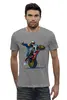 Заказать мужскую футболку в Москве. Футболка базовая Мотоциклист  от T-shirt print  - готовые дизайны и нанесение принтов.