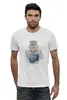 Заказать мужскую футболку в Москве. Футболка базовая Queen cat от Ксения Мироедова - готовые дизайны и нанесение принтов.