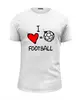 Заказать мужскую футболку в Москве. Футболка базовая I love football             от Savara - готовые дизайны и нанесение принтов.