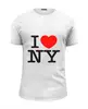 Заказать мужскую футболку в Москве. Футболка базовая I ♥ NY от Даниил - готовые дизайны и нанесение принтов.
