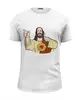 Заказать мужскую футболку в Москве. Футболка базовая Дружище Иисус от Memepedia - готовые дизайны и нанесение принтов.