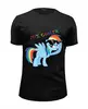 Заказать мужскую футболку в Москве. Футболка базовая Rainbow Dash от AppleJack_38rus - готовые дизайны и нанесение принтов.