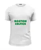 Заказать мужскую футболку в Москве. Футболка базовая Boston Celtics белая от oldmasta@gmail.com - готовые дизайны и нанесение принтов.