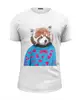 Заказать мужскую футболку в Москве. Футболка базовая Красная панда от elia21 - готовые дизайны и нанесение принтов.