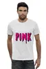 Заказать мужскую футболку в Москве. Футболка базовая Pink  от ПРИНТЫ ПЕЧАТЬ  - готовые дизайны и нанесение принтов.