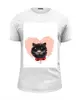 Заказать мужскую футболку в Москве. Футболка базовая Портрет кота от Anna Lomachenko - готовые дизайны и нанесение принтов.