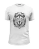 Заказать мужскую футболку в Москве. Футболка базовая Голова льва от Media M  - готовые дизайны и нанесение принтов.