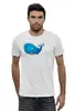 Заказать мужскую футболку в Москве. Футболка базовая Голубой морской кит-кашалот от Денис - готовые дизайны и нанесение принтов.